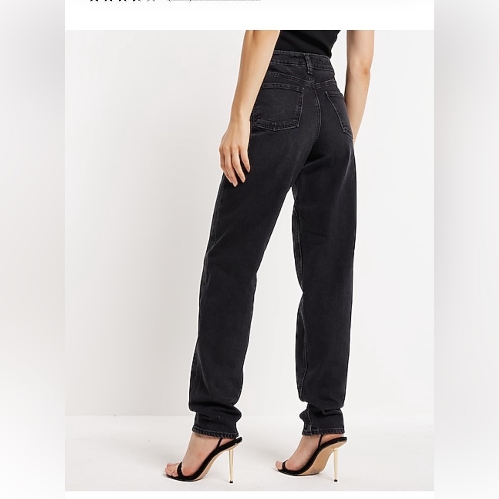 [Express] NWT Mid Rise Washed Black Pleated
Baggy Tapered Jeans - Picture 5 of 8